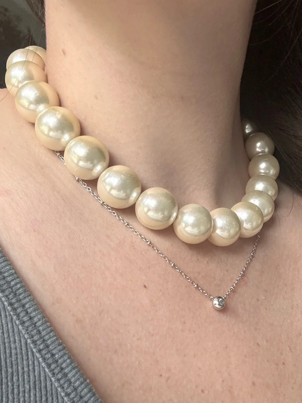 Classic Champagne Pearl Necklace - Unbranded